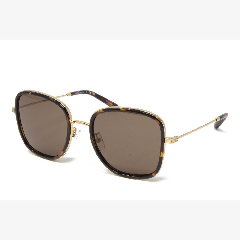 Tory Burch Sunglasses TY6101 336373 Dark Tortoise 53mm Square Frame NEW!